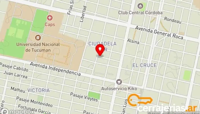 mapa de Aluminio Buby - Carpinteria Integral de Aluminio Y Vidrio Fábrica de puertas en San Miguel de Tucumán