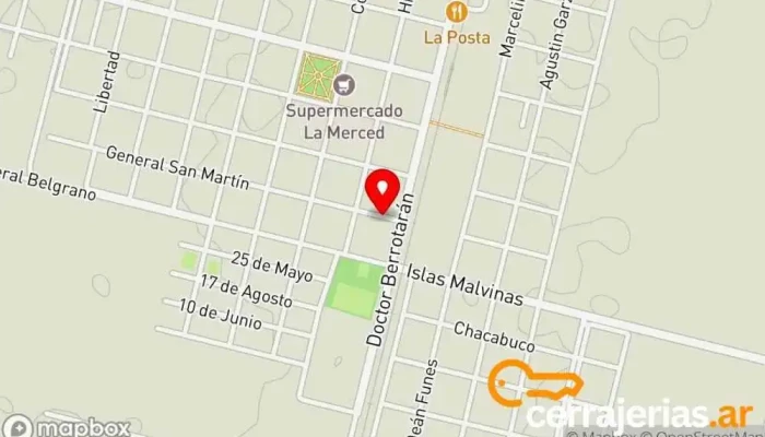 mapa de ALUMINIOS AP Taller de instalación de puertas y ventanas en Berrotarán