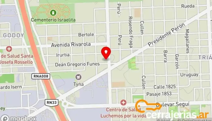 mapa de Aluminios Provincias Unidas Proveedor de aluminio en Rosario