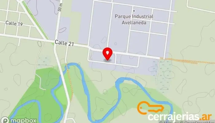 mapa de Aluminios Speranza Fábrica de puertas en Avellaneda