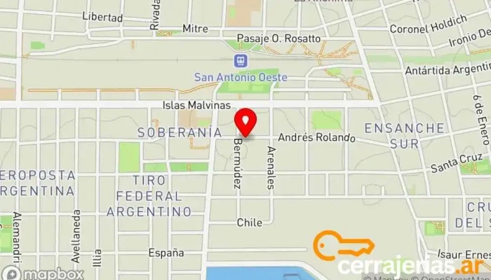 mapa de Alumsa Carpinteria de aluminio Carpintero en San Antonio Oeste