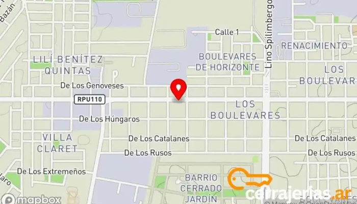 mapa de ALUSMAR Aberturas de Aluminio Fábrica de puertas en Córdoba