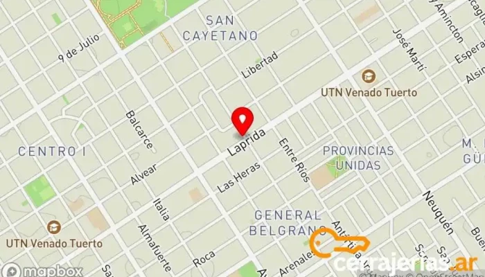 mapa de Amoblamientos Mauro Cenci Carpintería en Venado Tuerto