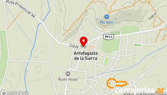 mapa de Antofagasta de la Sierra  en Antofagasta de la Sierra