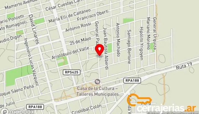 mapa de Arena Juguetería, Tienda de manualidades y bellas artes en Monte Cristo