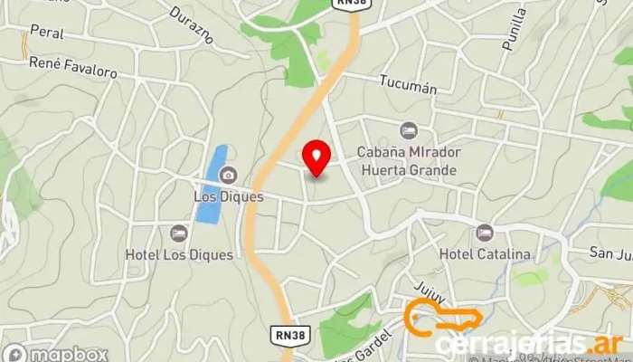 mapa de ATARDECER SERRANO Pensión en Huerta Grande