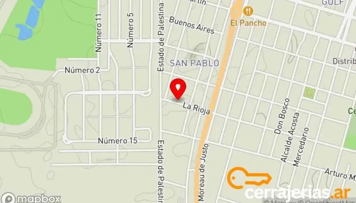 mapa de AUREO ALUMINIO - fabrica de aberturas en aluminio y muebles de cocina/vestidores a medida Fábrica, Arquitecto, Carpintero, Carpintería, Comercio, Servicio de instalación de ventanas en Río Cuarto