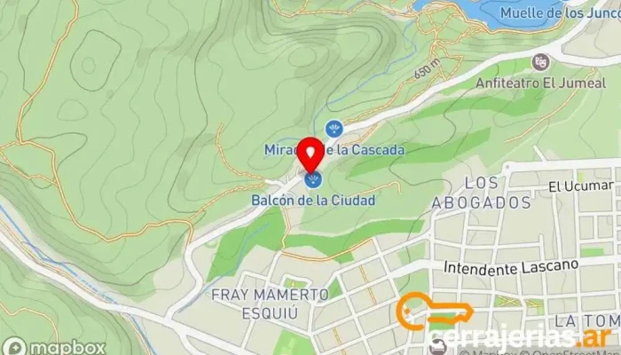 mapa de Balcón De La Ciudad Mirador, Atracción turística en San Fernando del Valle de Catamarca