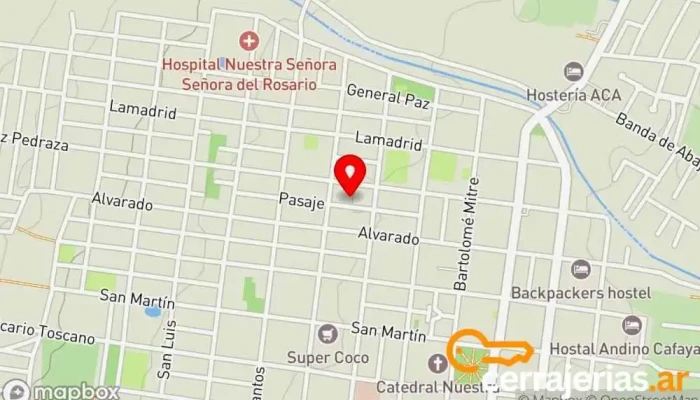 mapa de BALMAR Vidriería y metalúrgica Tienda de cristales y espejos en Cafayate
