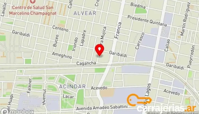 mapa de Barrios Portones - Fabrica  en Rosario