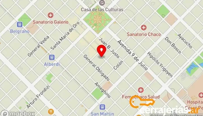 mapa de Batistella Calzados y Accesorios Zapatería en Resistencia