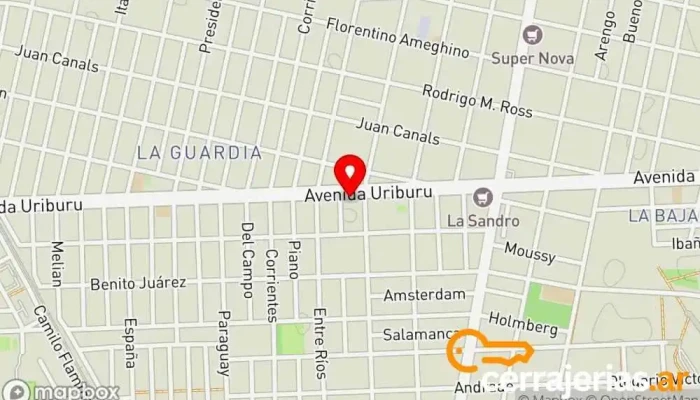 mapa de Berardo S.R.L. Proveedor de puertas para garaje en Rosario