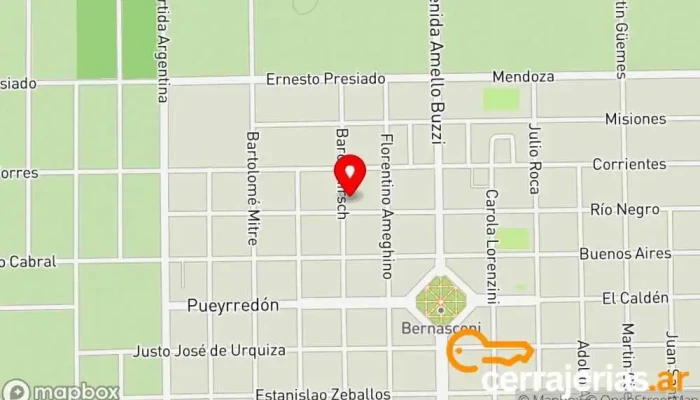 mapa de Bernasconi  en Bernasconi