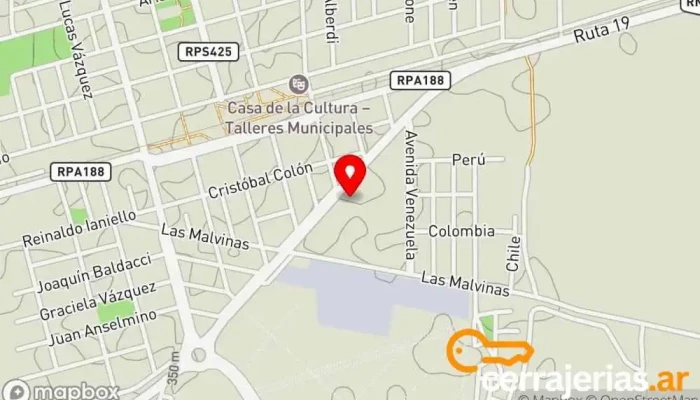 mapa de Blangino Fábrica, Tienda de materiales para suelos en Monte Cristo