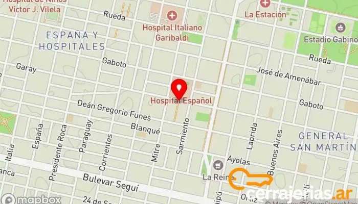 mapa de Blindajes Proveedor de puertas en Rosario