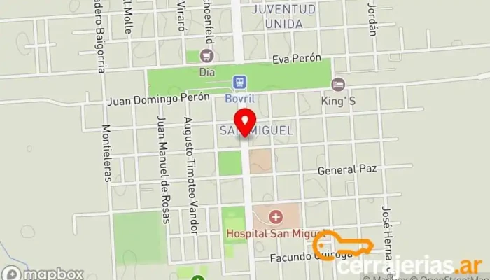 mapa de Bovril  en Bovril