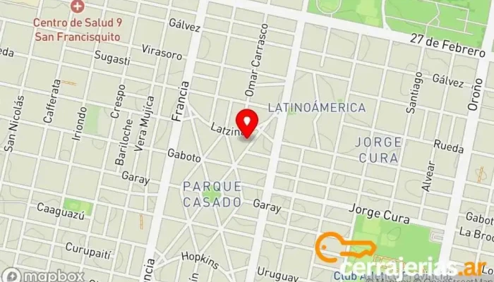 mapa de Bruzzo Carlos O Cerrajero en Rosario