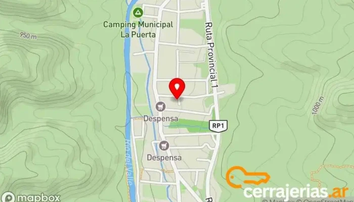 mapa de Cabañas La Ilusion  en La Puerta