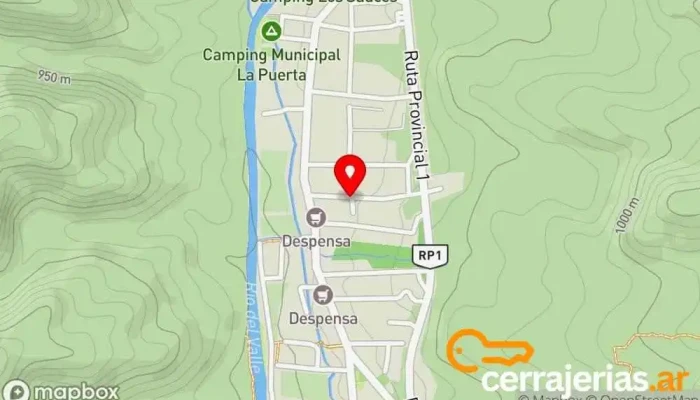mapa de Cabañas Ponce  en La Puerta