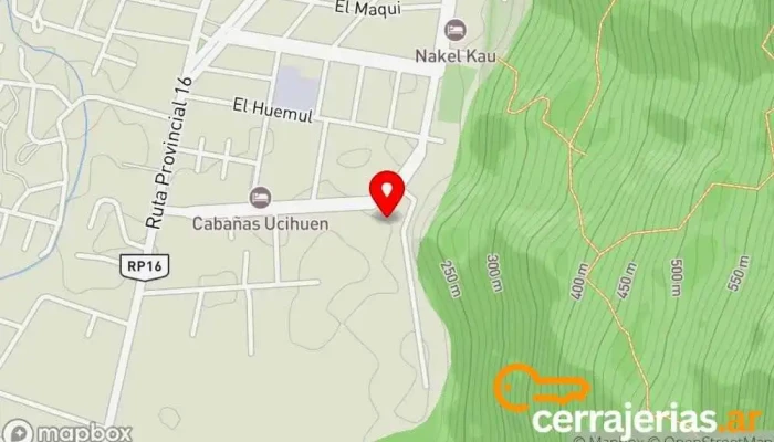 mapa de CABAÑAS PUERTA DEL PARAISO Inmobiliaria en Lago Puelo