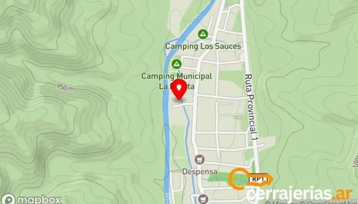 mapa de Cabañas Rincón de Mis Sueños Hotel en La Puerta
