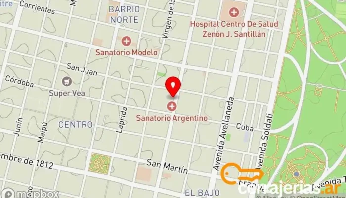mapa de CACE - Centro de Análisis Clínicos y Especializados Laboratorio, Laboratorio químico, Laboratorio de análisis clínicos en San Miguel de Tucumán