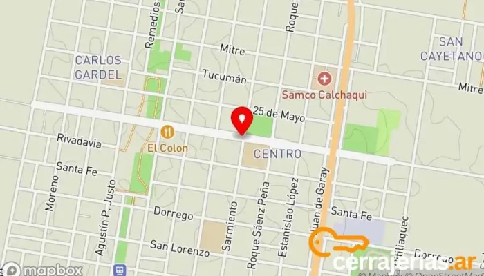 mapa de Calchaquí  en Calchaquí