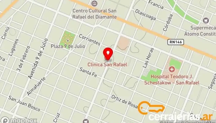 mapa de CAM Cerrajería - Ferretería Cerrajero en San Rafael