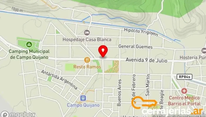 mapa de Campo Quijano  en Campo Quijano