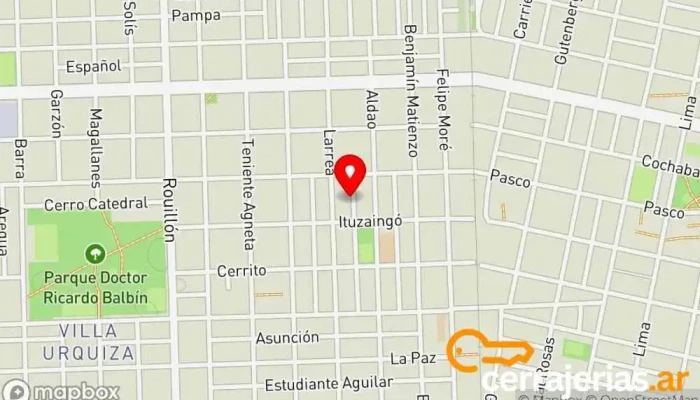 mapa de Carpino Cortinas Metálicas Fábrica, Herrero, Fábrica de puertas, Proveedor de puertas para garaje en Rosario