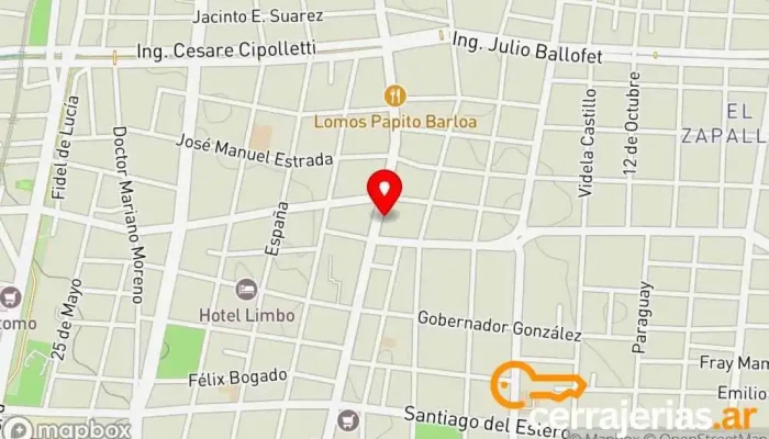mapa de Carpintería arreglos de madera. Fernando Carpintero en Las Heras