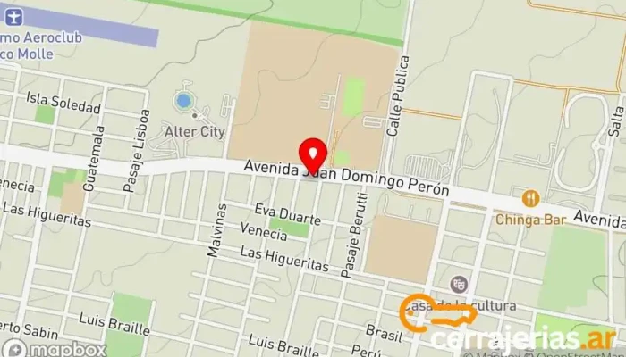 mapa de Carpintería de aluminio al13 Carpintería en Yerba Buena