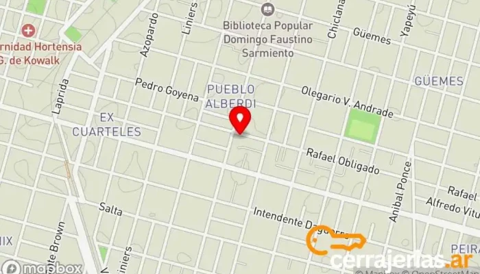 mapa de Carpintería Della Mea Carpintero, Carpintería en Río Cuarto