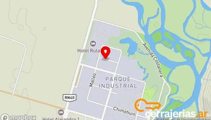 mapa de Carpintería Eduardo Taller de instalación de puertas y ventanas en Junín de los Andes