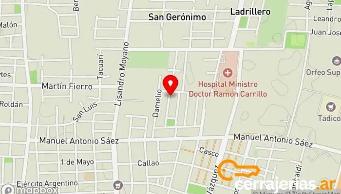 mapa de Carpinteria Jesi Carpintero en Las Heras