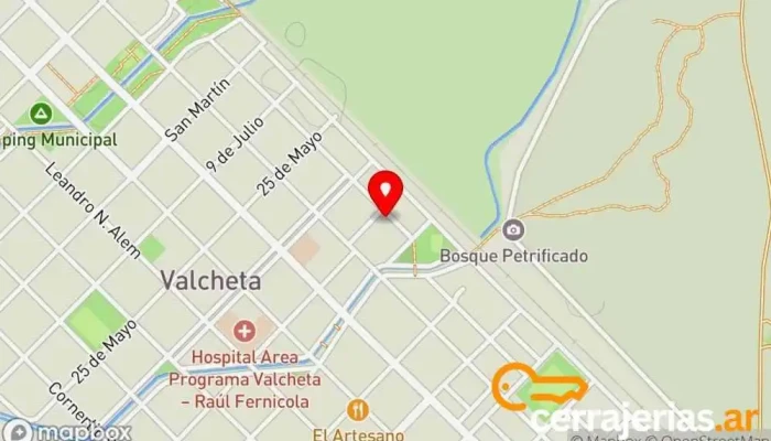 mapa de Carpinteria LUQUET Carpintero, Centro comercial en Valcheta