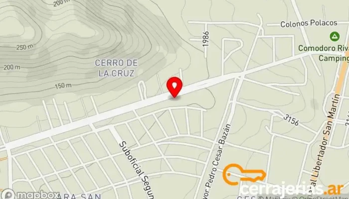mapa de Carpinteria MARIO PINTO Taller de instalación de puertas y ventanas en U9000 Comodoro Rivadavia