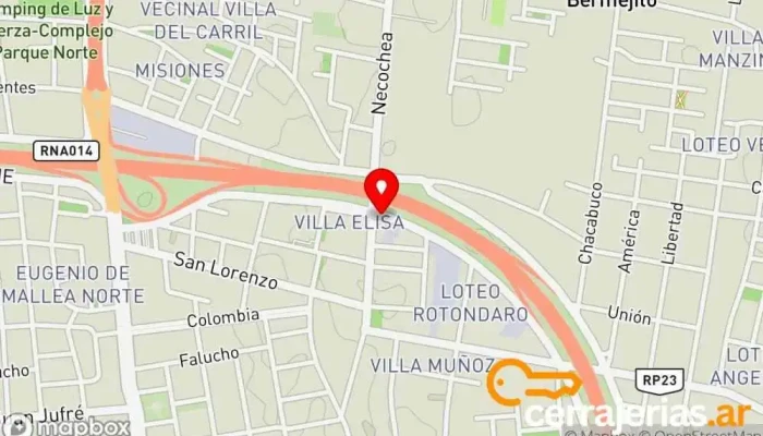mapa de Carpinteria Metalica Sa Carpintería en Santa Lucía