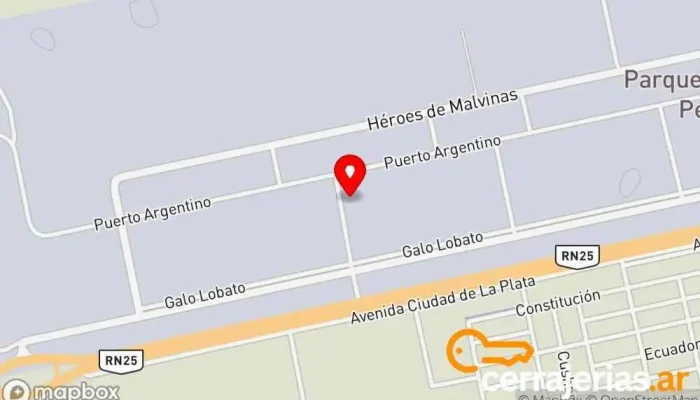 mapa de Carpintería Novelli Taller de instalación de puertas y ventanas en U9100 Trelew