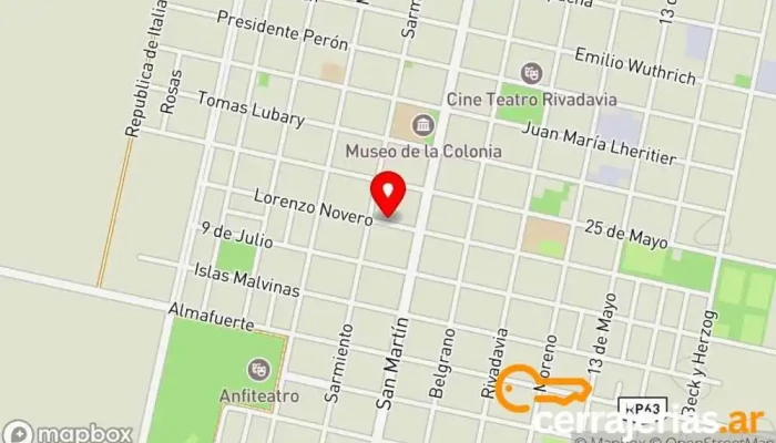 mapa de Carpintería San Carlos Tienda de artículos para el hogar en San Carlos Centro
