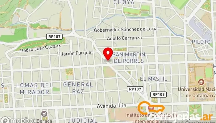 mapa de Carpinteria Vargas Carpintero en San Fernando del Valle de Catamarca