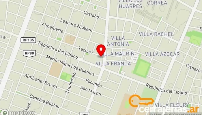 mapa de Carpintero Express Carpintería en Rawson
