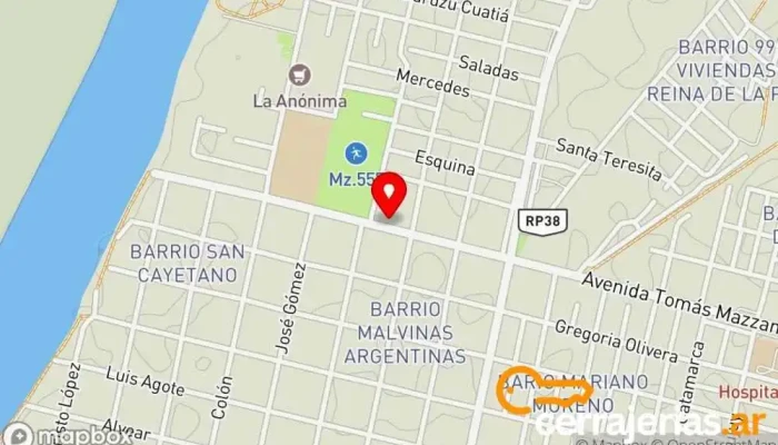 mapa de Carrea Maderas Establecimiento de venta de madera en Goya