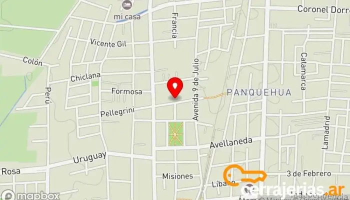 mapa de Casa BiciAventura EL PROFE GABI Atracción turística en Las Heras