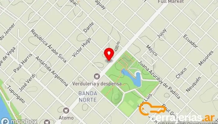 mapa de Casa Jumot Banda Norte Tienda de repuestos para automóviles en Río Cuarto