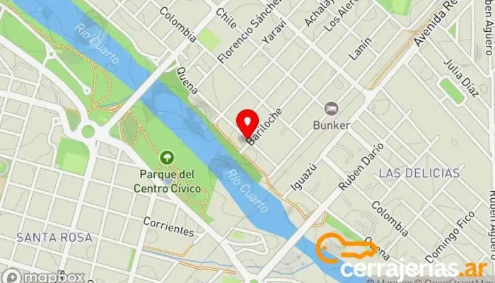 mapa de Casa Solidria Rio Cuarto Tienda de ropa de segunda mano en Río Cuarto