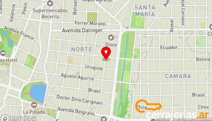 mapa de CCC CARPINTERÍA . Carpintero en Alta Gracia