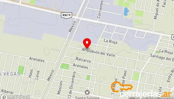 mapa de Cedarpine Fábrica de puertas en Santo Tomé