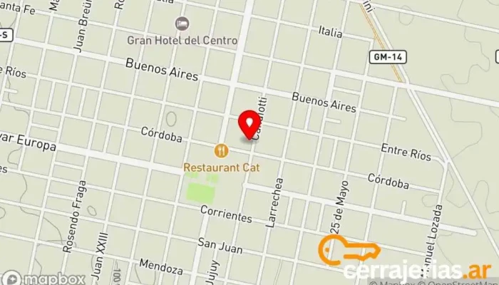 mapa de Celio Impermeabilizaciones Comercio en El Trebol