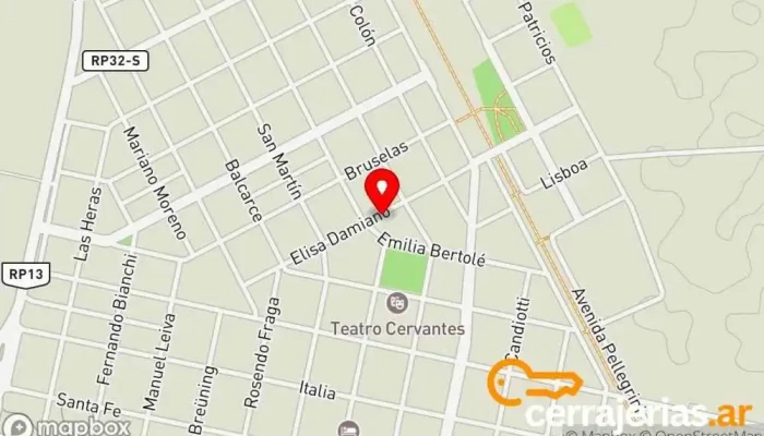 mapa de Celotti S.A - El Trébol Empresa constructora, Empresa de construcción en El Trebol